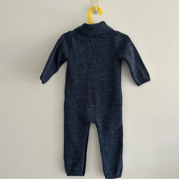 Baby Gap Shawl Collar Knit One Piece 18-24 Knitted Jumpsuit Baby Boy Outfit - Picture 5 of 8